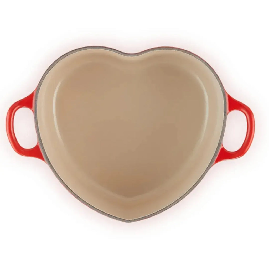 Panela Coração com Pegador Coração Inox Vermelha 20cm 1,9L Le Creuset