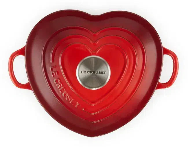 Panela Coração com Pegador Inox Vermelha 20cm 1,9L Le Creuset