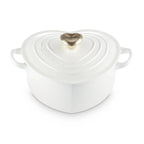 Panela Le Creuset Coração Cotton com Pegador Dourado 1,9L 20cm