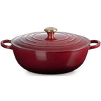 Panela Le Creuset Marmita Signature Rhone com Pegador Dourado 32cm