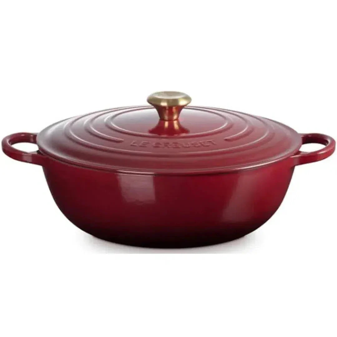 Panela Le Creuset Marmita Signature Rhone com Pegador Dourado 32cm