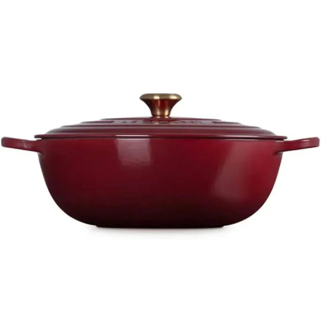 Panela Le Creuset Marmita Signature Rhone com Pegador Dourado 32cm