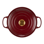 Panela Le Creuset Marmita Signature Rhone com Pegador Dourado 32cm