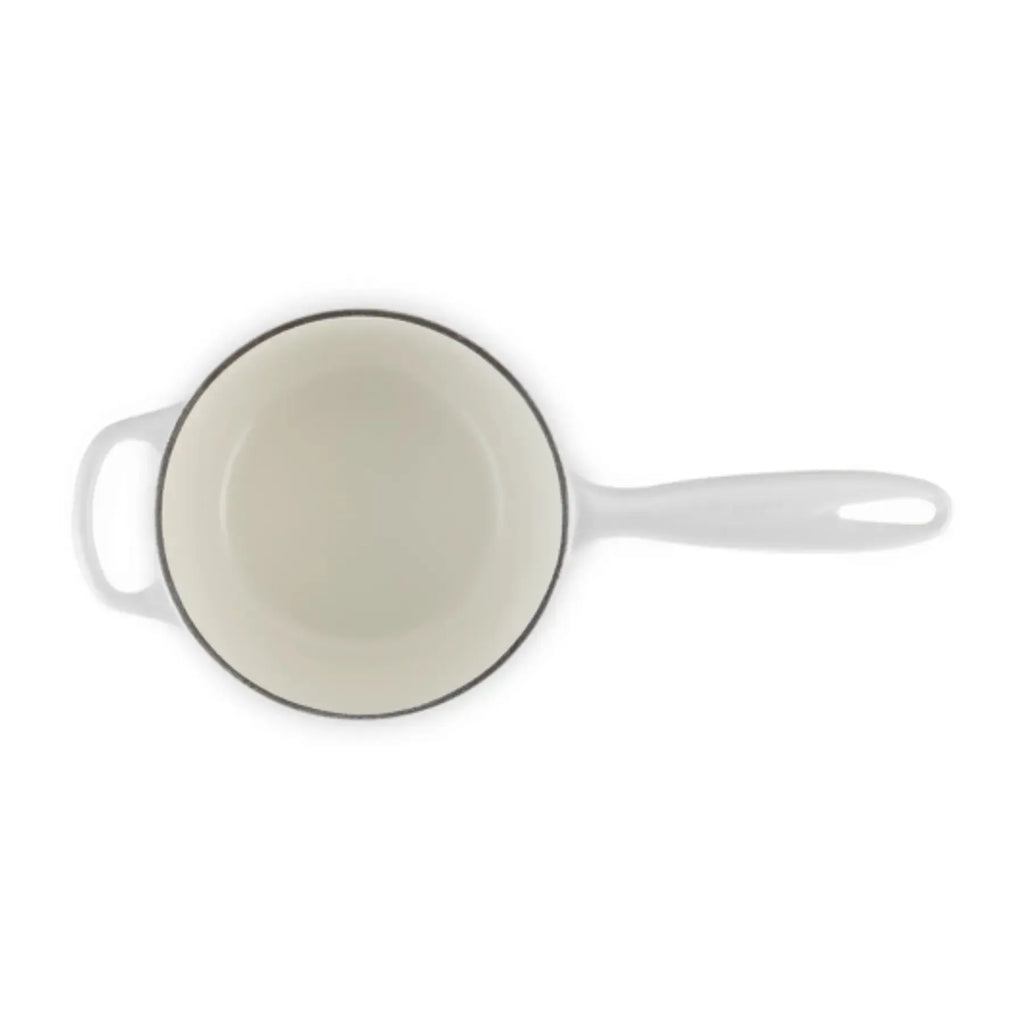 Panela Le Creuset Molheira Signature Branca com Pegador Dourado 1,5L 16cm