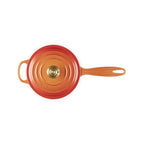 Panela Le Creuset Molheira Signature Flamme Dorée com Pegador Dourado 1,8L 18cm