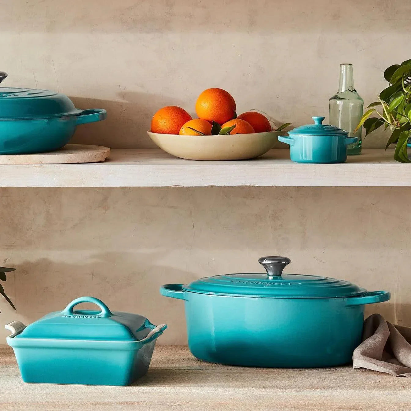 Panela Le Creuset Oval Signature Azul Caribe 4,1L 27cm