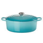 Panela Le Creuset Oval Signature Azul Caribe 4,1L 27cm