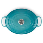 Panela Le Creuset Oval Signature Azul Caribe 4,1L 27cm