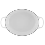 Panela Le Creuset Oval Signature Branca com Pegador Dourado 6,3L 31cm