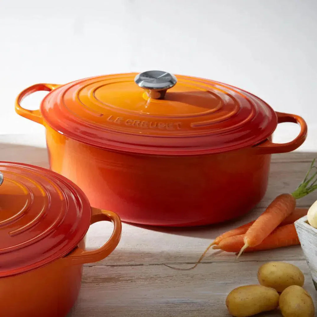 Panela Le Creuset Oval Signature Laranja 4,1L 27cm