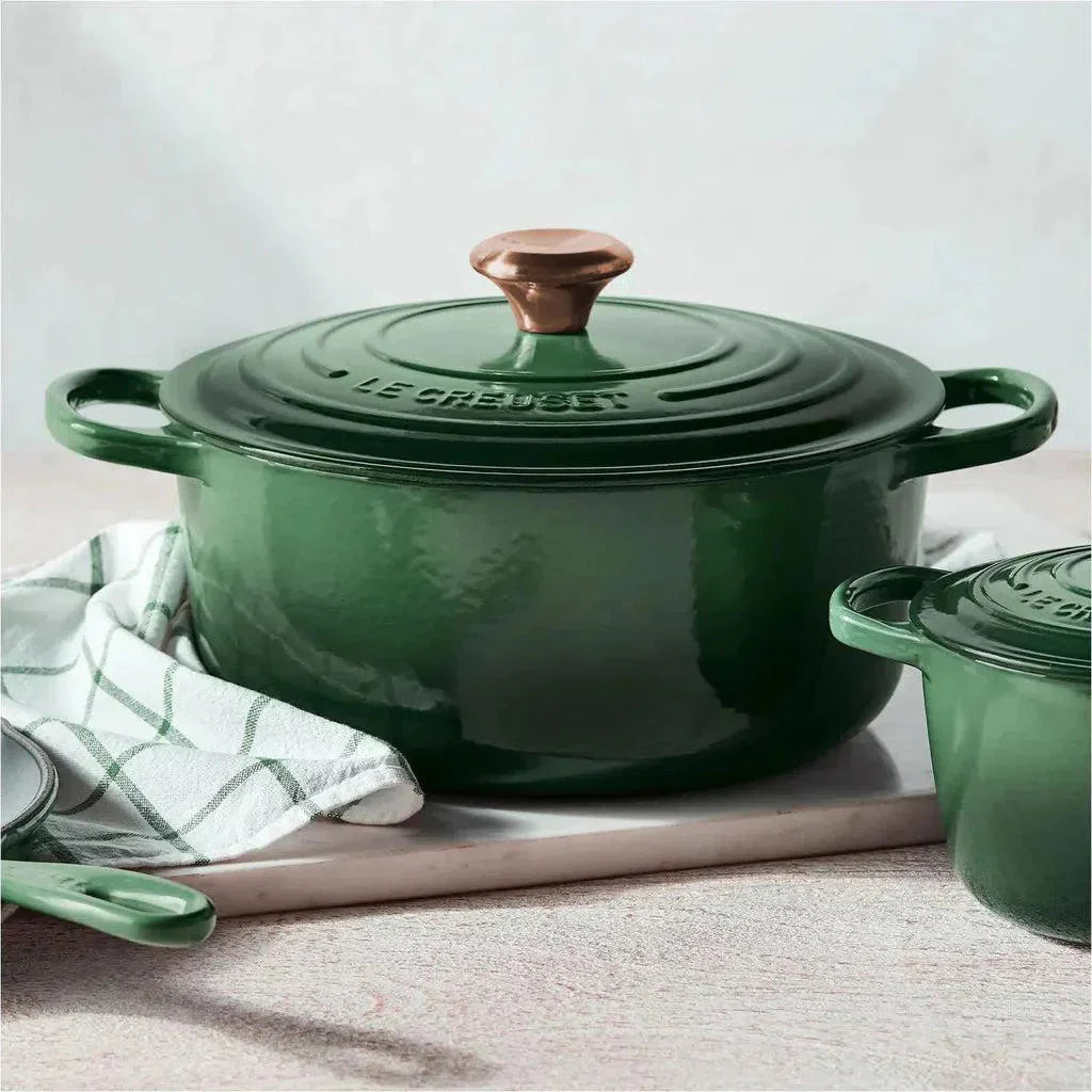Panela Le Creuset Redonda Signature Artichaut com Pegador de Cobre 2,4L 20cm