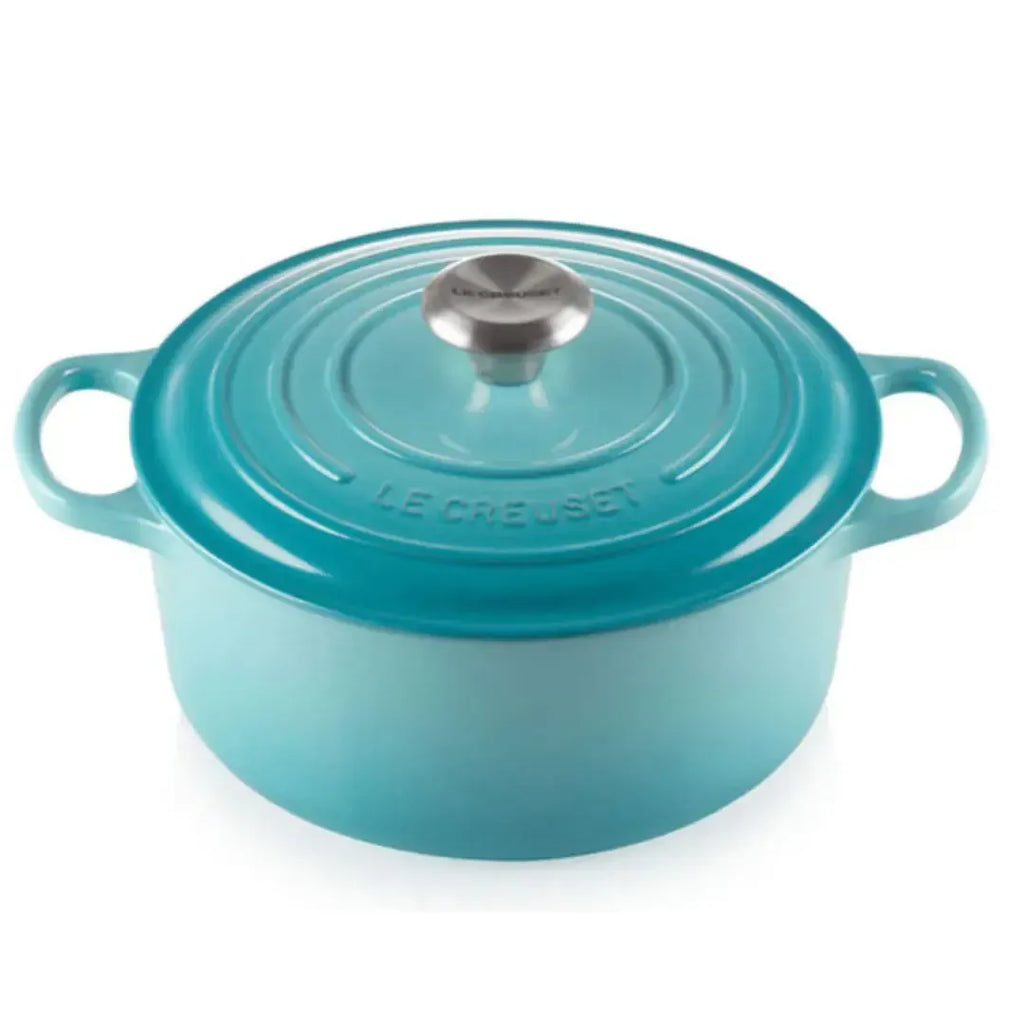 Panela Le Creuset Redonda Signature Azul Caribe 1,3L 16cm