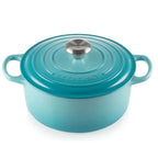 Panela Le Creuset Redonda Signature Azul Caribe 1,3L 16cm