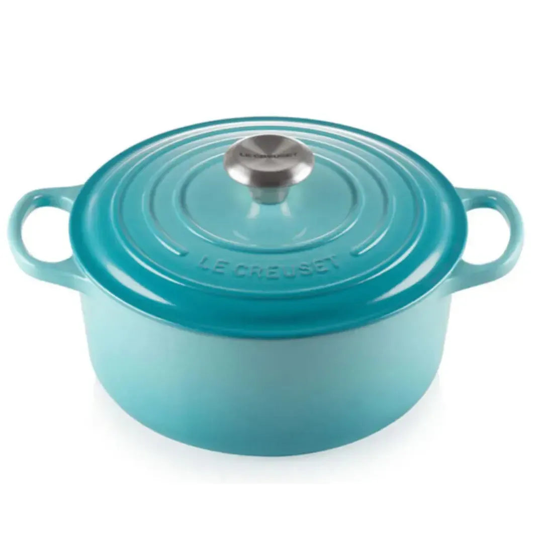 Panela Le Creuset Redonda Signature Azul Caribe 1,3L 16cm
