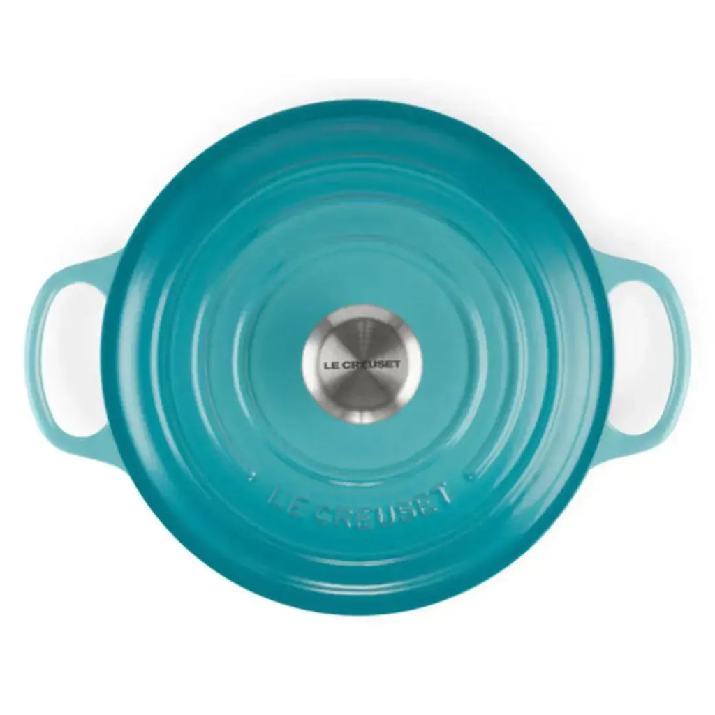 Panela Le Creuset Redonda Signature Azul Caribe 1,3L 16cm