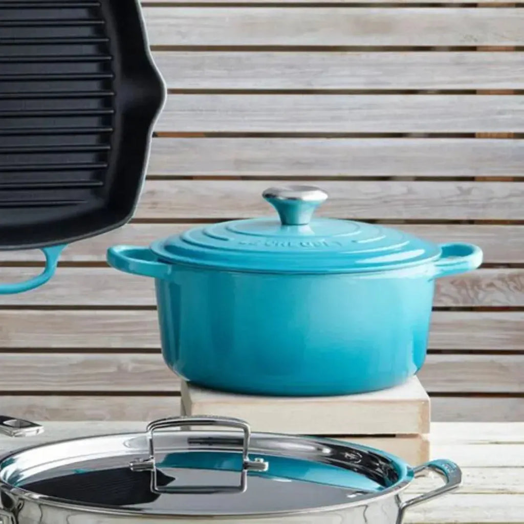 Panela Le Creuset Redonda Signature Azul Caribe 1,3L 16cm