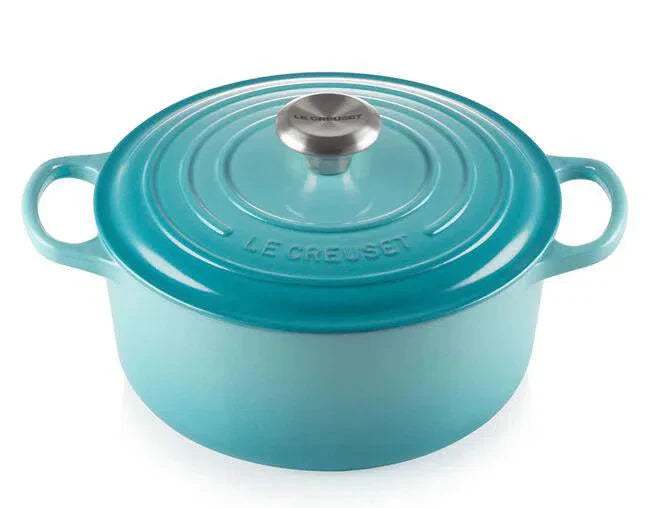 Panela Le Creuset Redonda Signature Azul Caribe 1,3L 16cm