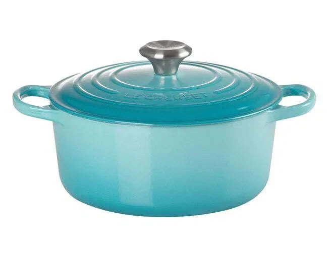 Panela Le Creuset Redonda Signature Azul Caribe 1,3L 16cm