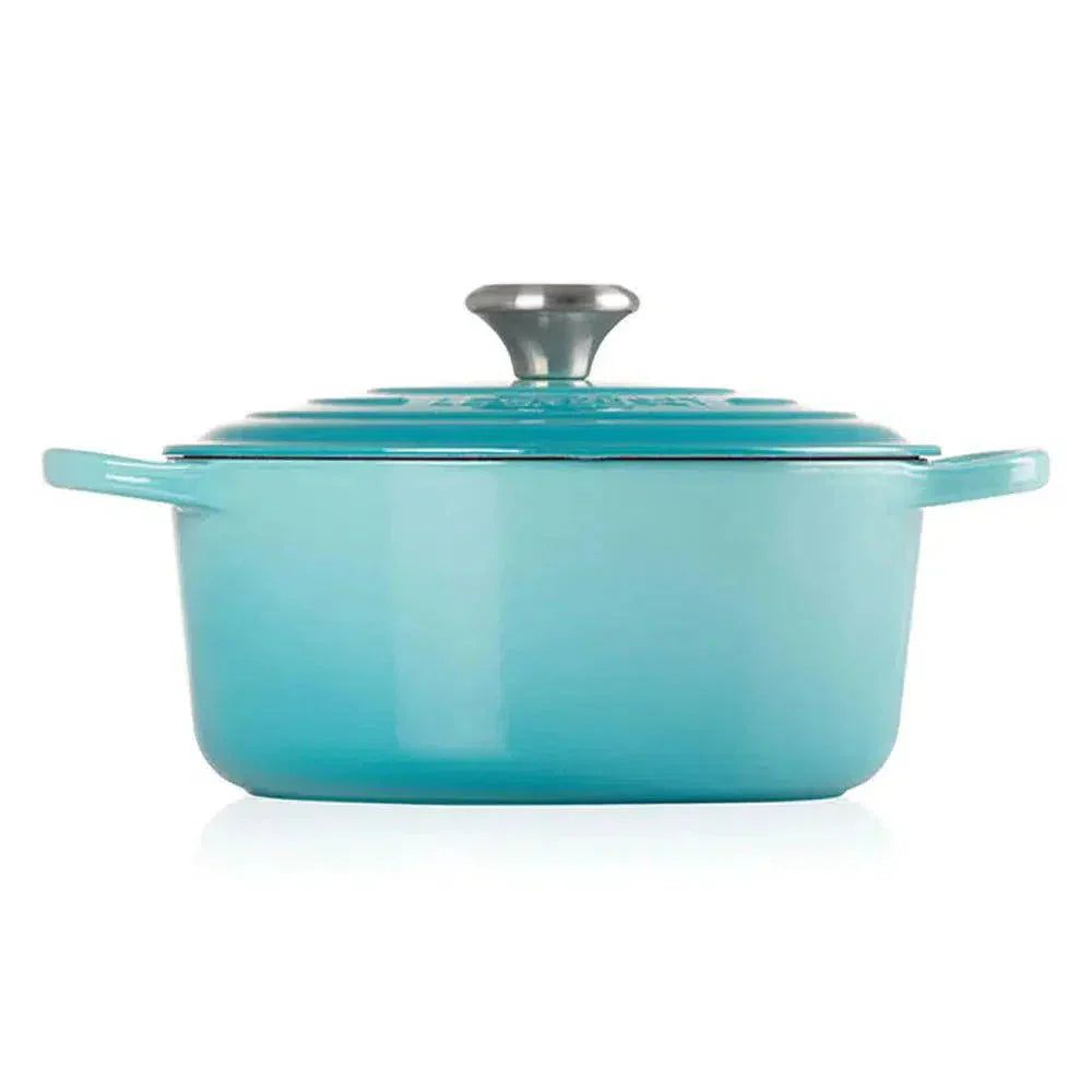 Panela Le Creuset Redonda Signature Azul Caribe 1,3L 16cm
