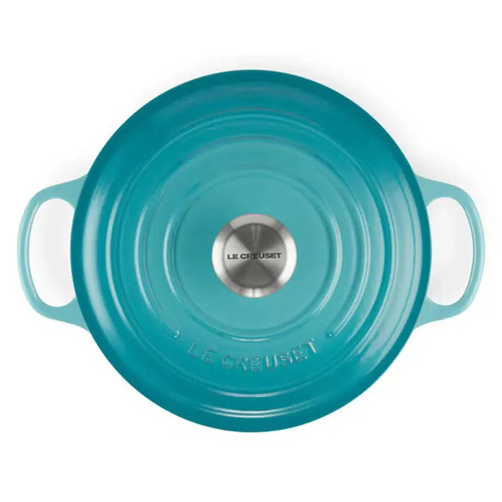 Panela Le Creuset Redonda Signature Azul Caribe 1,3L 16cm