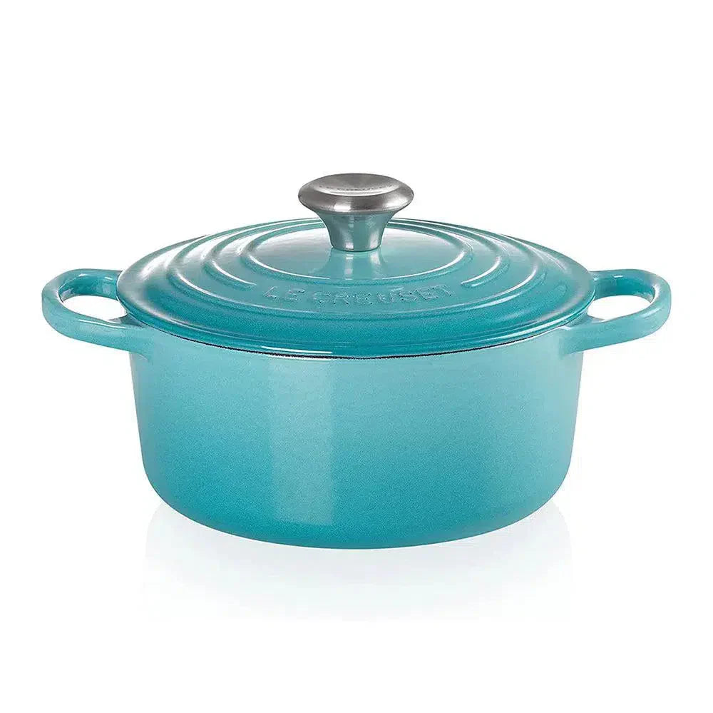 Panela Le Creuset Redonda Signature Azul Caribe 1,3L 16cm