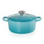 Panela Le Creuset Redonda Signature Azul Caribe 1,3L 16cm