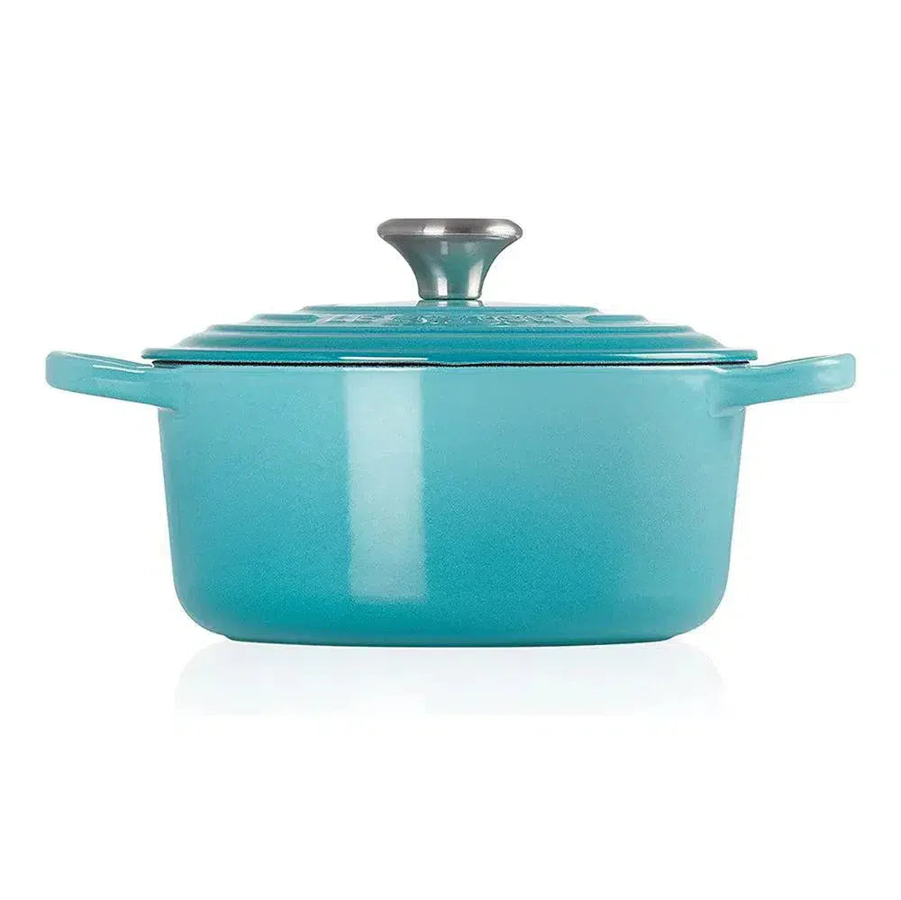 Panela Le Creuset Redonda Signature Azul Caribe 1,3L 16cm
