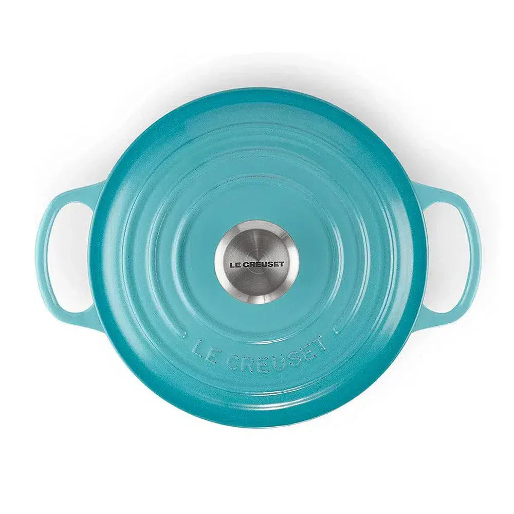 Panela Le Creuset Redonda Signature Azul Caribe 1,3L 16cm