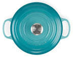 Panela Le Creuset Redonda Signature Azul Caribe 1,3L 16cm