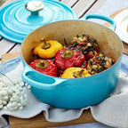 Panela Le Creuset Redonda Signature Azul Caribe 1,3L 16cm