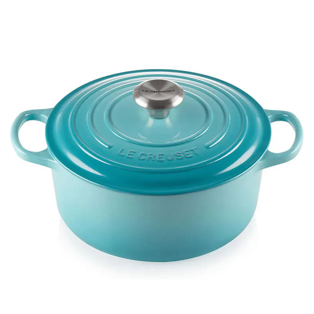 Panela Le Creuset Redonda Signature Azul Caribe 1,3L 16cm