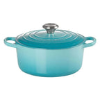 Panela Le Creuset Redonda Signature Azul Caribe 1,3L 16cm