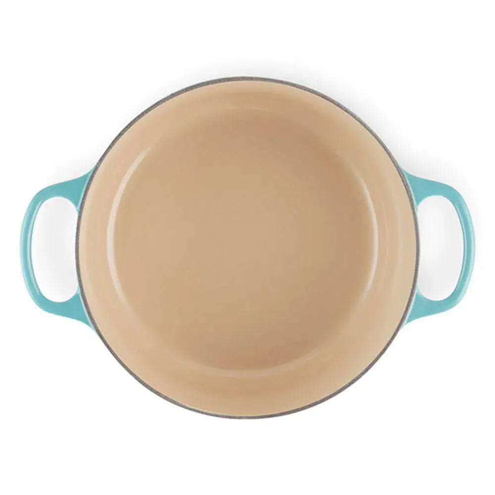 Panela Le Creuset Redonda Signature Azul Caribe 1,3L 16cm
