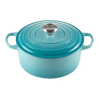 Panela Le Creuset Redonda Signature Azul Caribe 1,3L 16cm