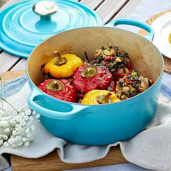 Panela Le Creuset Redonda Signature Azul Caribe 1,3L 16cm