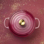 Panela Le Creuset Redonda Signature Berry com Pegador de Cobre 2,4L 20cm