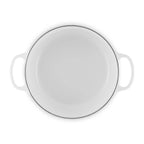 Panela Le Creuset Redonda Signature Branca com Pegador Dourado 4,2L 24cm