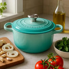 Panela Le Creuset Redonda Signature Cool Mint 1,8L 18cm