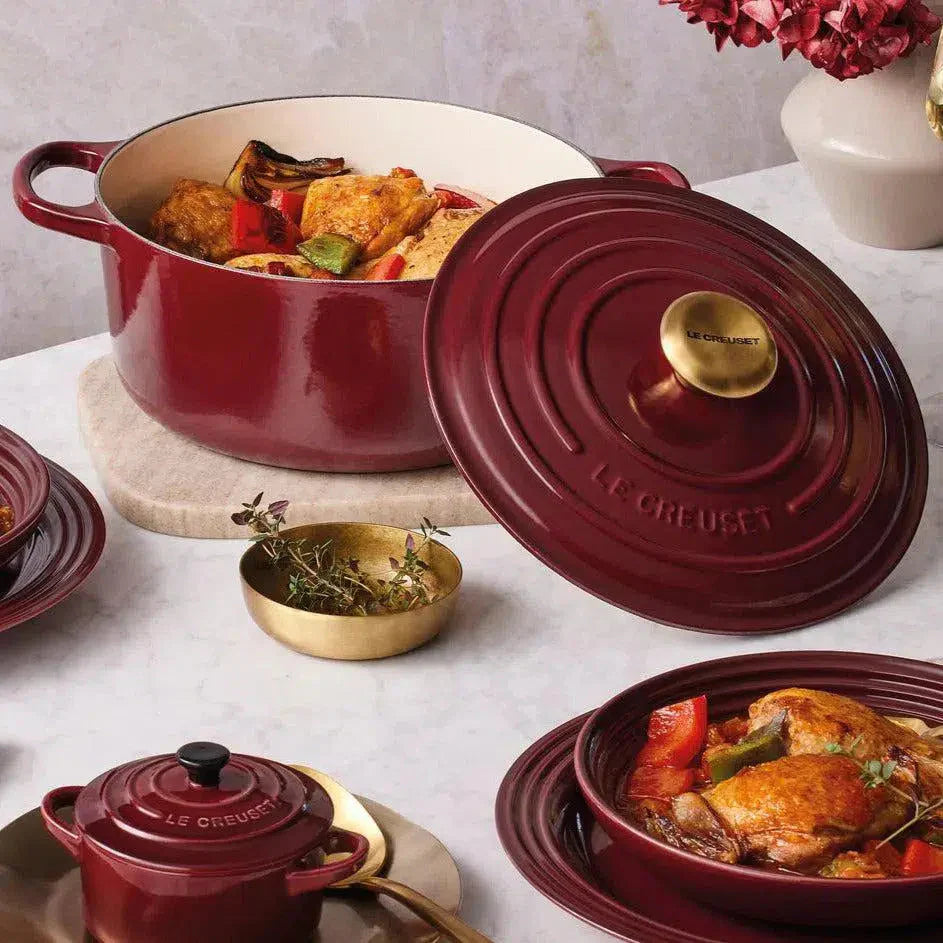 Panela Le Creuset Redonda Signature Rhone com Pegador Dourado 2,4L 20cm