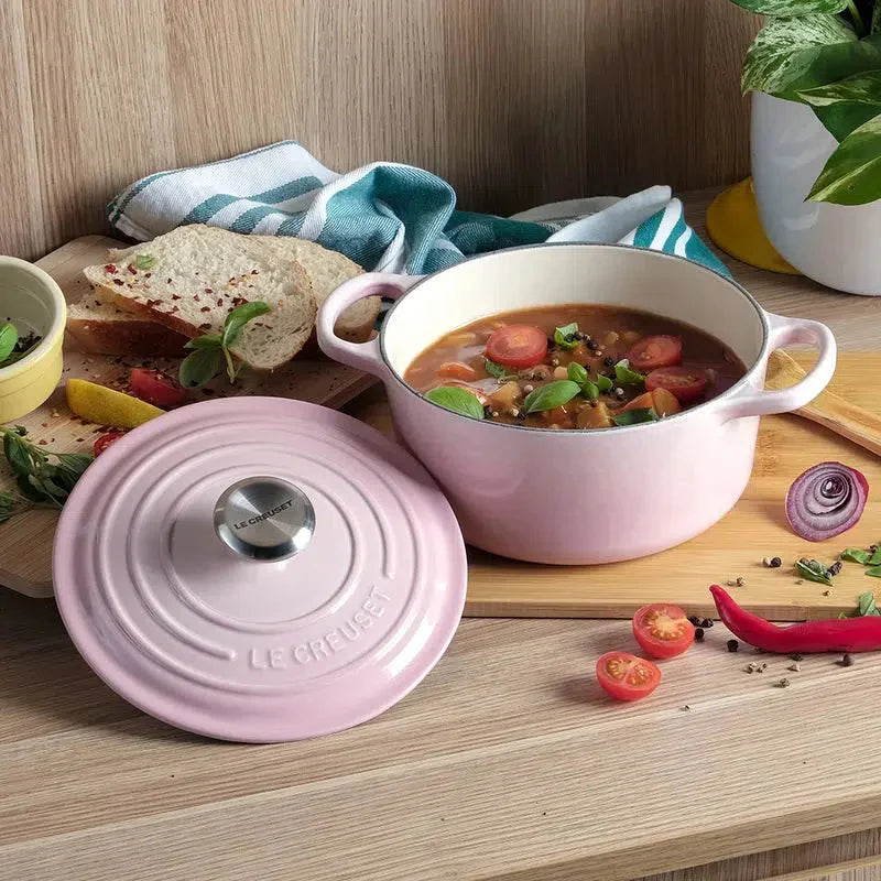Panela Le Creuset Redonda Signature Shell Pink 3,3L 22cm