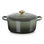 Panela Le Creuset Redonda Signature Thyme com Pegador Dourado 3,3L 22cm