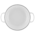 Panela Le Creuset Sauteuse Signature Branca com Pegador Dourado 24cm
