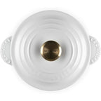Panela Le Creuset para Arroz Sem Tampa Interna Branca com Pegador Dourado 2L 18cm