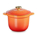 Panela Le Creuset para Arroz Sem Tampa Interna Flamme Dorée com Pegador Dourado 2,8L 20cm