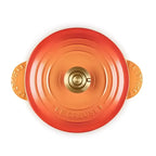 Panela Le Creuset para Arroz Sem Tampa Interna Flamme Dorée com Pegador Dourado 2,8L 20cm