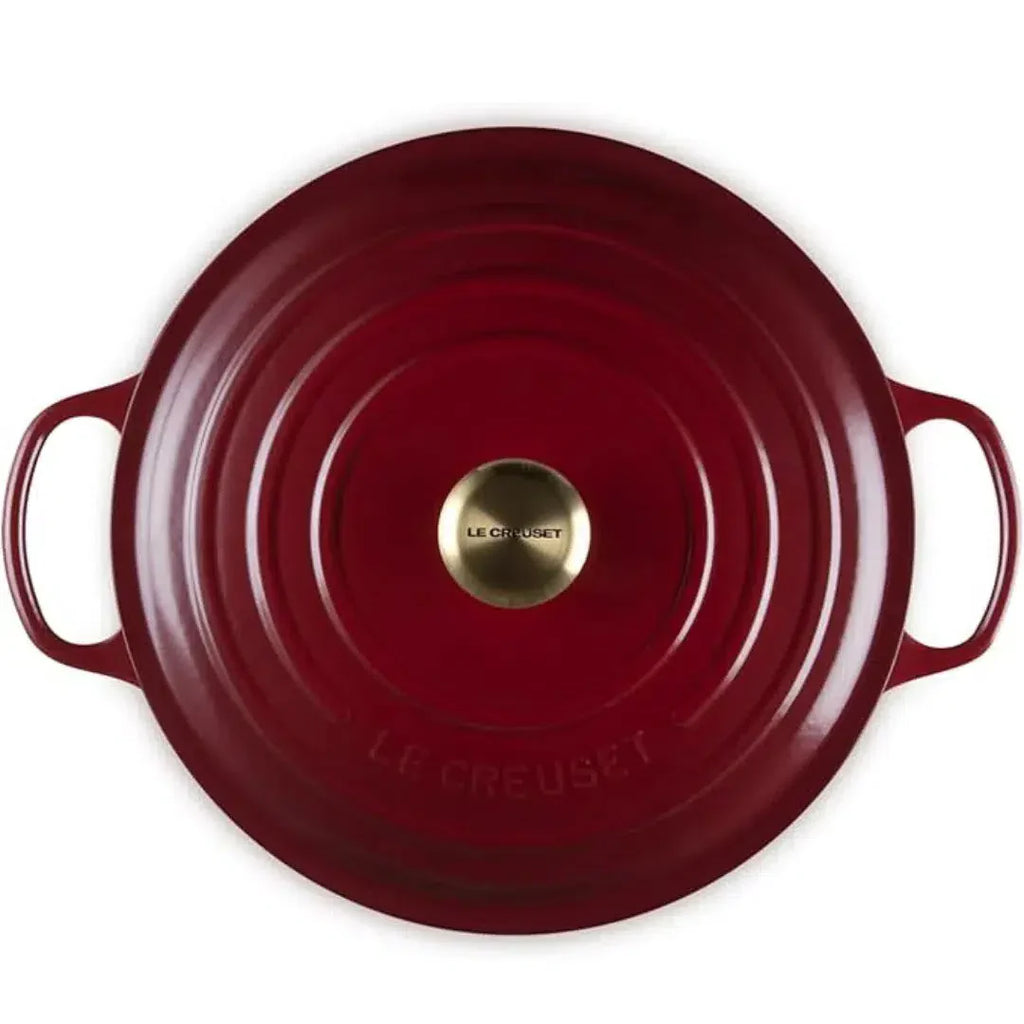Panela Le Creuset para Risotto Signature Rhone com Pegador Dourado 6,2L 30cm