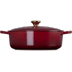 Panela Le Creuset para Risotto Signature Rhone com Pegador Dourado 6,2L 30cm