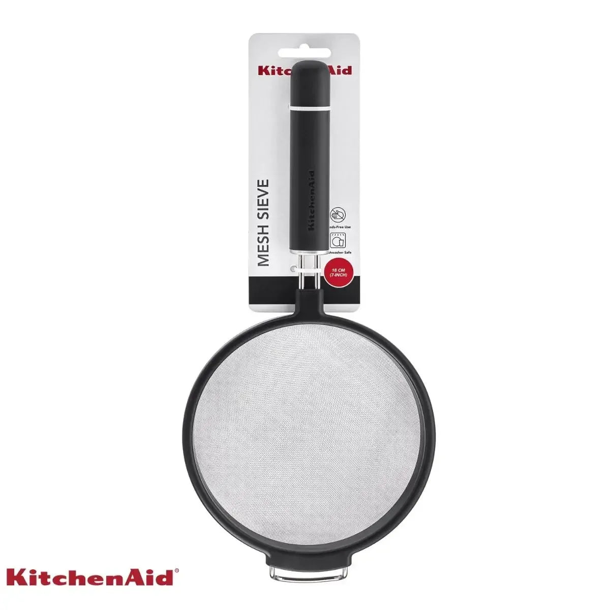 Peneira Aço Inox Coar Polvilhar Preta KitchenAid