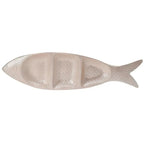 Petisqueira Grande Melamina Formato Peixe Perola 75,5x20,4x4cm