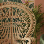 Poltrona Pavão Rattan Trançado Bahali 108x78x168cm